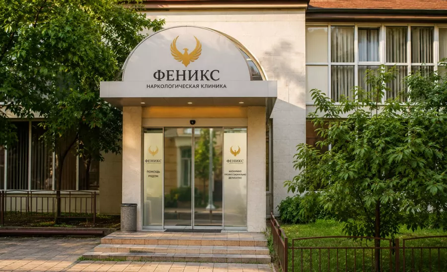 Вход в наркологическую клинику «Феникс» в Нарткале